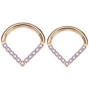 SUSHANG Water Drop Zircon Earrings Surgical Septum Daith Tragus Cartilage Piercing Jewelry Teardrop Nose Hoop Cube Zircon Paved